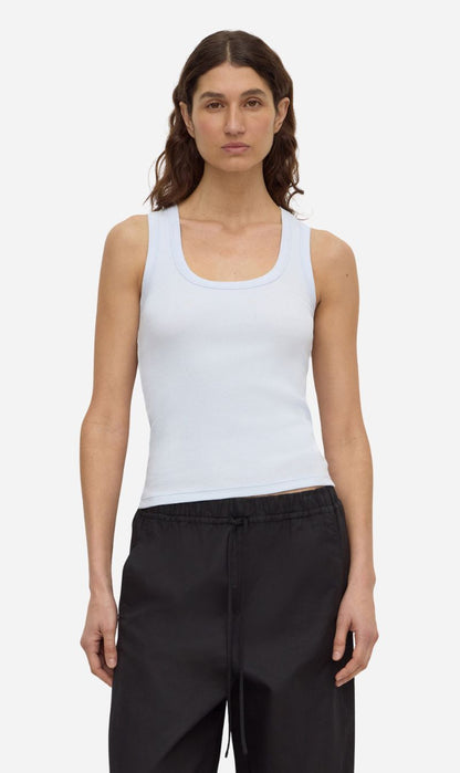 Assembly Label | Robyn Scoop Neck Rib Tank - Powder Blue