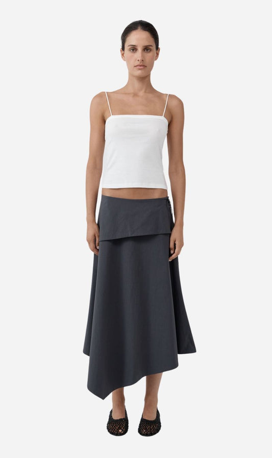 St Agni | Organic Cotton Square Neck Cami - White