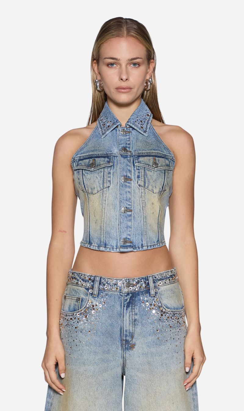 Ksubi | Lennox Top - Field Blue Spark
