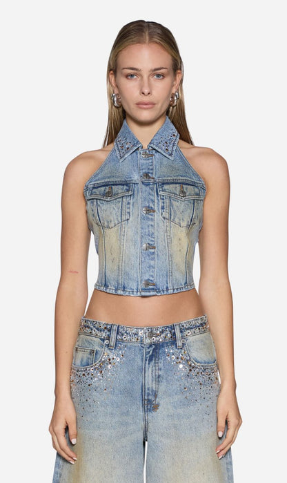 Ksubi | Lennox Top - Field Blue Spark