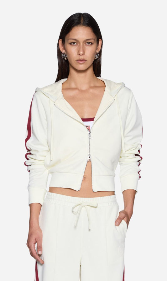 Ksubi | Carter Slim Hoodie - Off White Burgundy