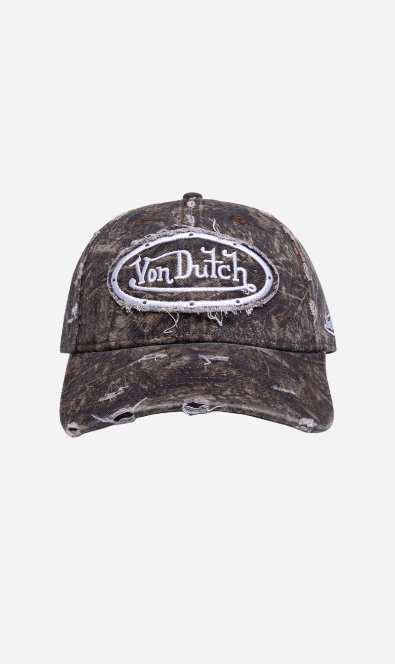 Von Dutch | Dad Cap Destroyed Hat - Nature Camo
