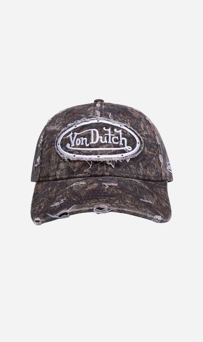 Von Dutch | Dad Cap Destroyed Hat - Nature Camo