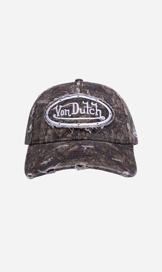 Von Dutch | Dad Cap Destroyed Hat - Nature Camo