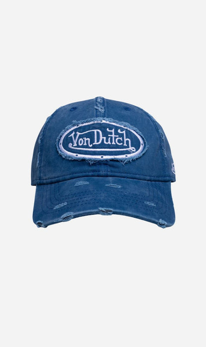 Von Dutch | Dad Cap Destroyed Hat - Washed Navy