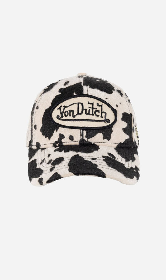 Von Dutch | Animal Skin Dad Cap - Beige / Black