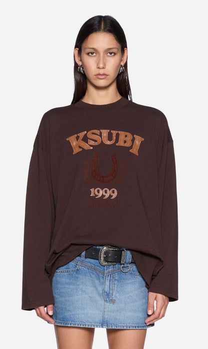 Ksubi | Ksubi Ranch Altar Bf Ls Tee - Chocolate