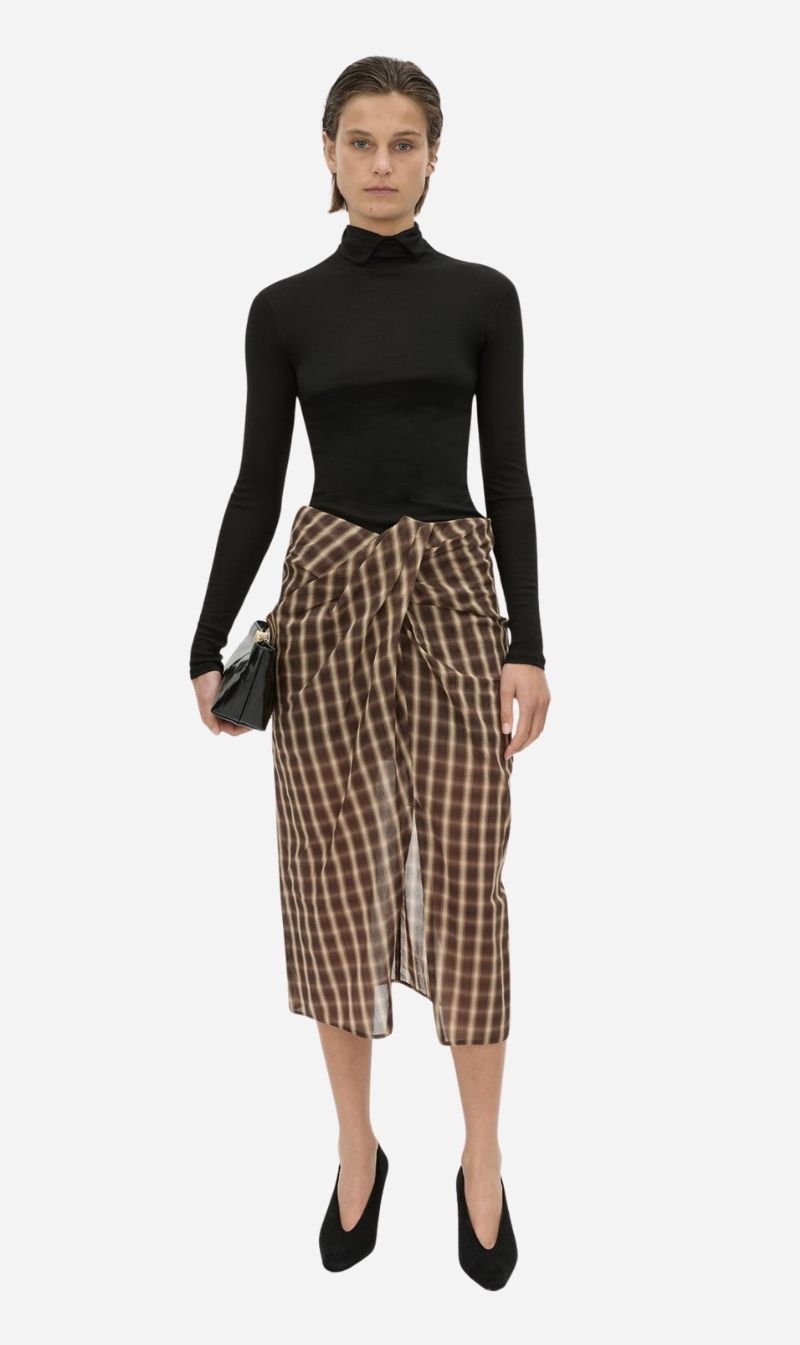 Camilla & Marc | Mannix Midi Skirt - Chocolate Check