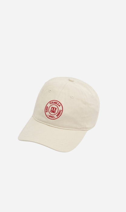 Camilla & Marc | Westley Embossed Logo Cap - White / Red