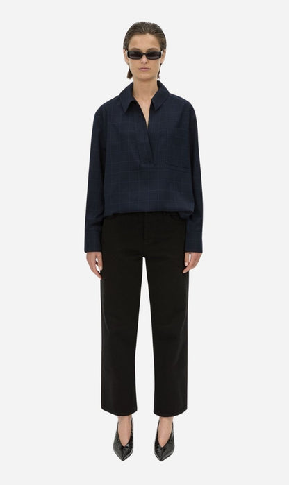 Camilla & Marc | Lourdes Check Half Placket Shirt - Navy