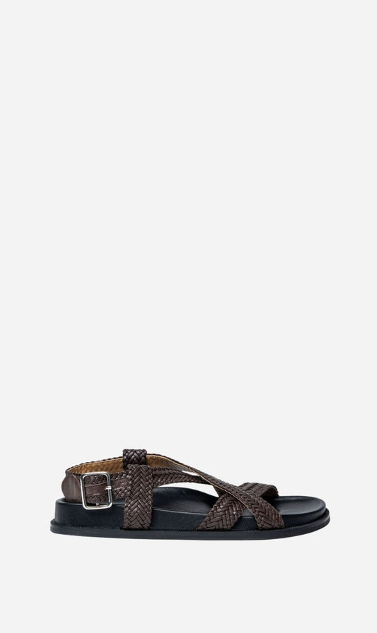 La Tribe | Amara Braided Sandal - Brown