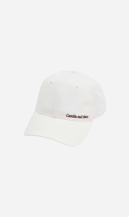 Camilla & Marc | Thome Embroidered Cap - Soft White
