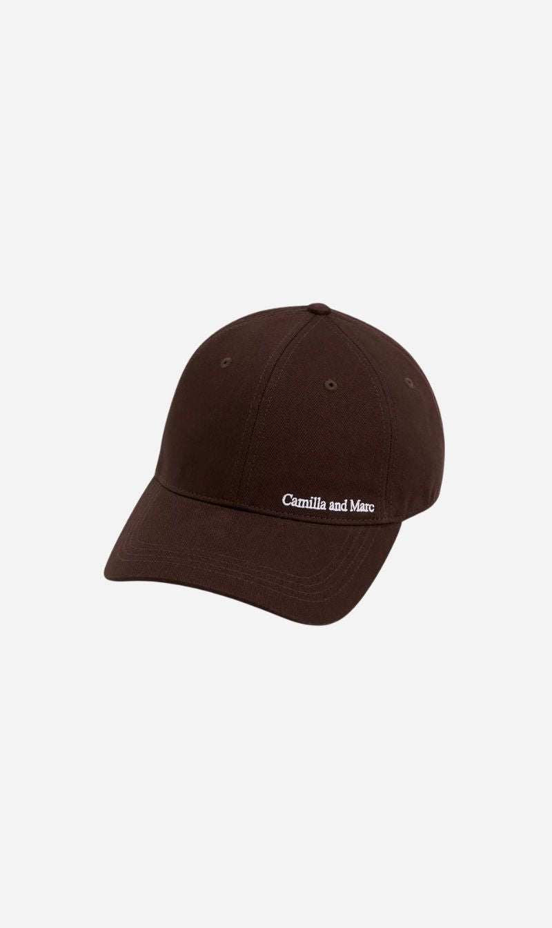 Camilla & Marc | Thome Embroidered Cap - Chocolate