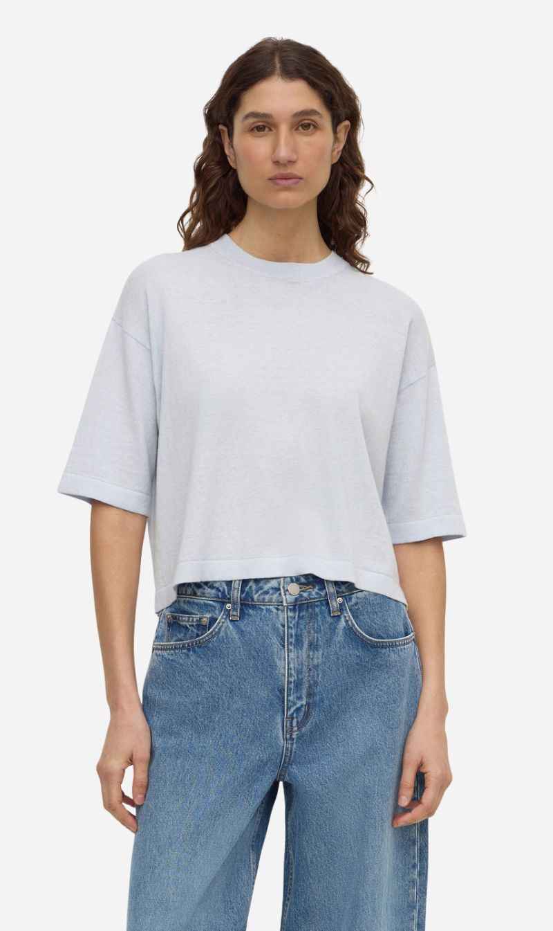 Assembly Label | Kensy Cotton Cashmere Tee - Powder Blue