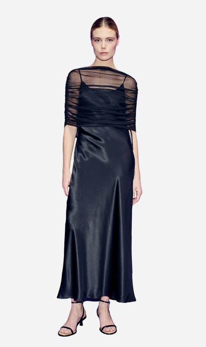 Silk Laundry | Mesh Cape - Black