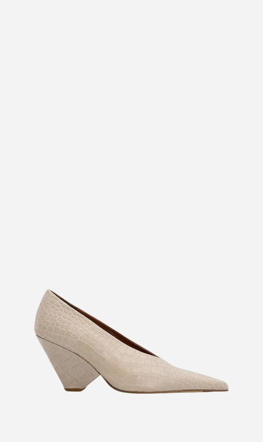 Camilla & Marc | Rhys Croc Pump - Cream