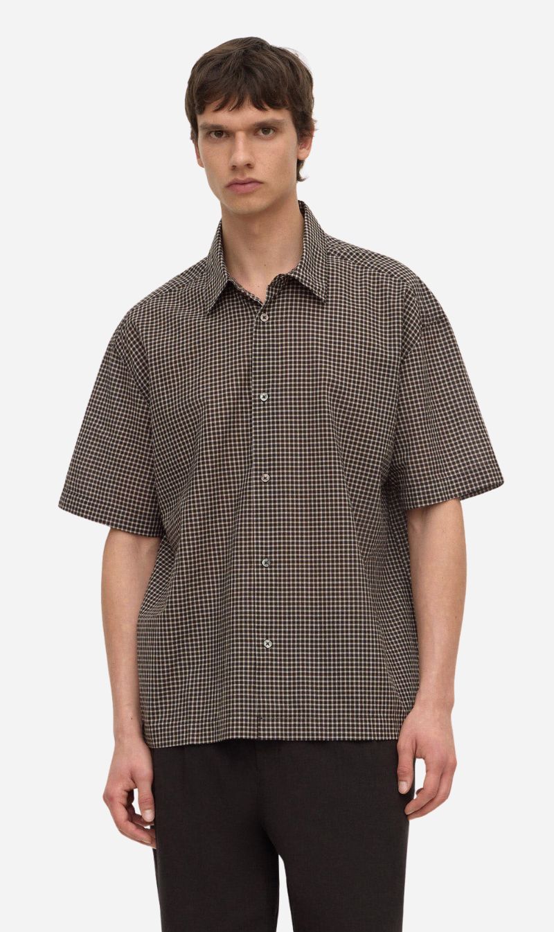 Assembly Label | Alta Check Short Sleeve Shirt - Brown / Black