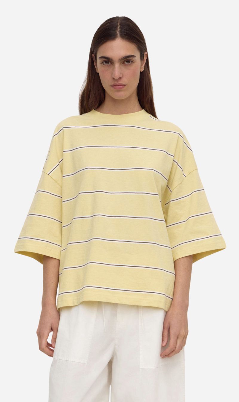 Assembly Label | Nora Cotton Stripe Oversized Tee - Rind