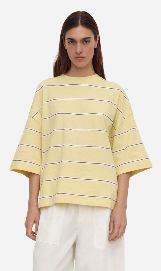 Assembly Label | Nora Cotton Stripe Oversized Tee - Rind