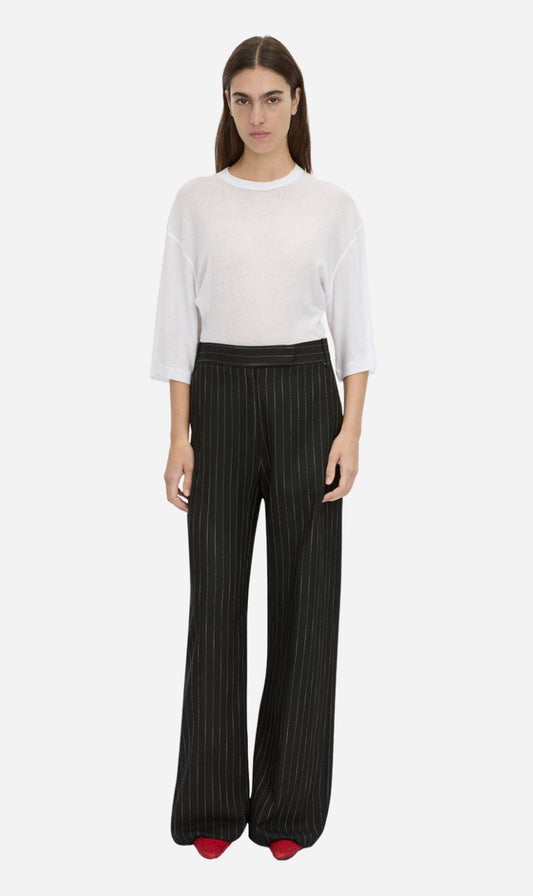 Camilla & Marc | Alvar Wide Leg Pant - Black / White Stripe