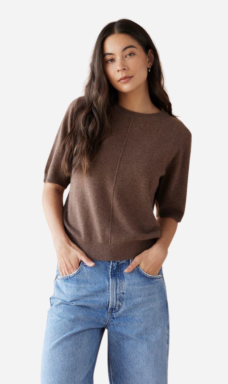 Dear Dylan | Cashmere Tee - Nutmeg