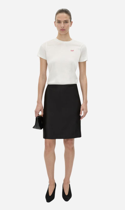Camilla & Marc | Birdie Fitted Tee - Soft White / Red