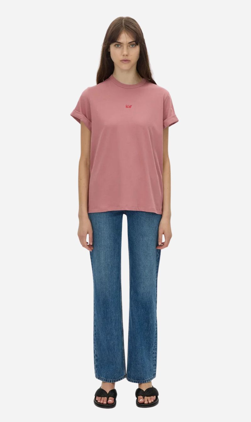 Camilla & Marc | Birdie Embroidered Tee - Rose Pink
