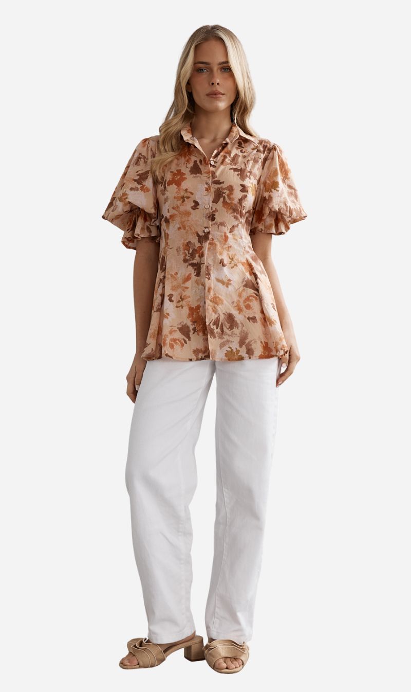 Caitlin Crisp | Mila Blouse - Retro Wildflower