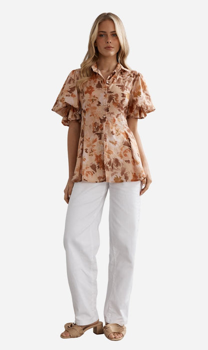 Caitlin Crisp | Mila Blouse - Retro Wildflower
