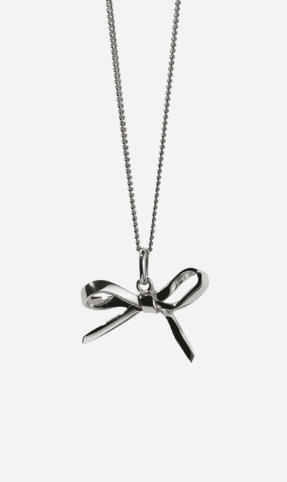 Meadowlark | Bow Charm Necklace - Sterling Silver