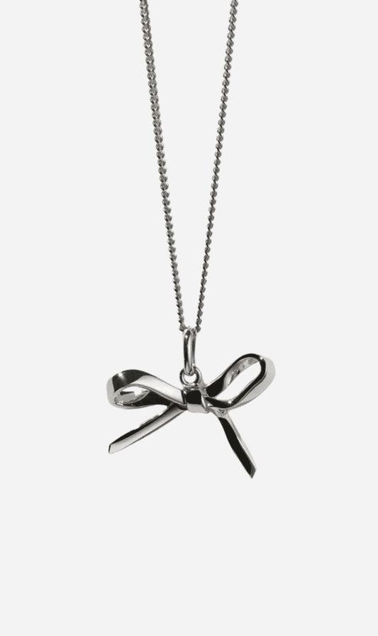 Meadowlark | Bow Charm Necklace - Sterling Silver