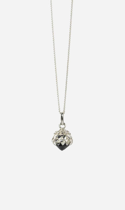 Meadowlark | Protea Charm Necklace - Silver Onyx