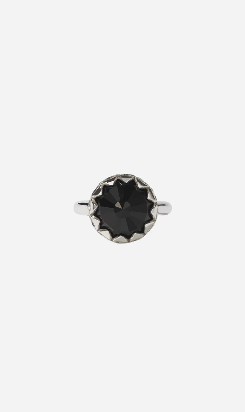 Meadowlark | Protea Ring Large - Silver Onyx