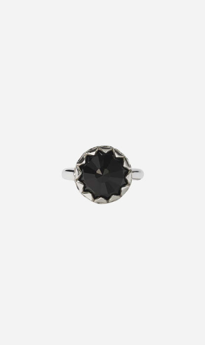 Meadowlark | Protea Ring Large - Silver Onyx