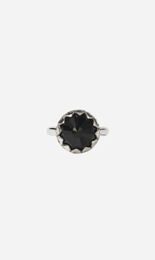 Meadowlark | Protea Ring Large - Silver Onyx