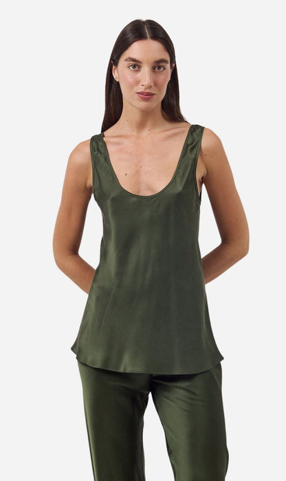 Silk Laundry | Scoop Neck Tank - Cedar