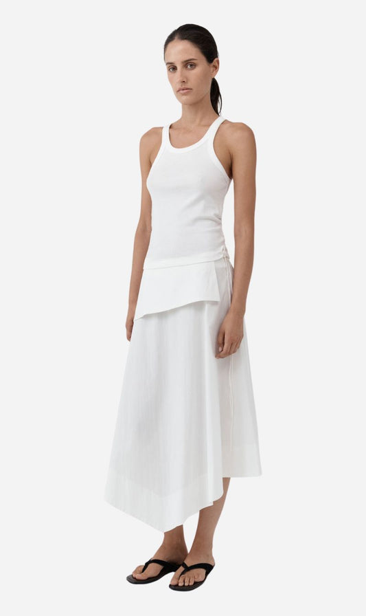 St Agni | Detachable Belt Asymm Skirt - Off White