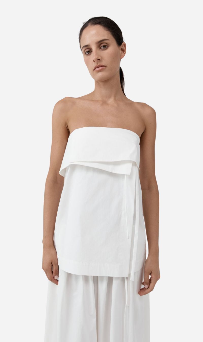 St Agni | Strapless Wrap Top - Off White