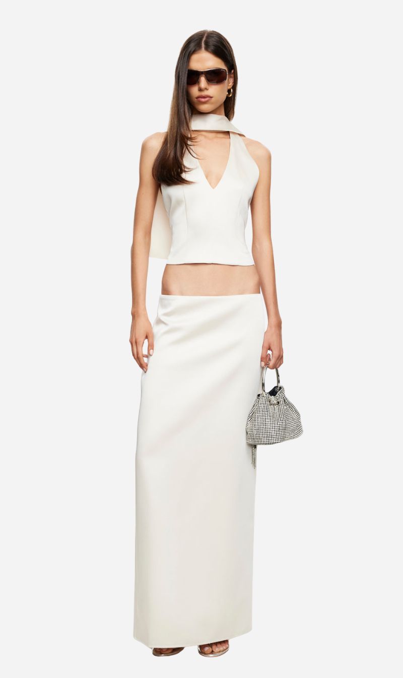 Lioness | Front Row Maxi Skirt - Cream
