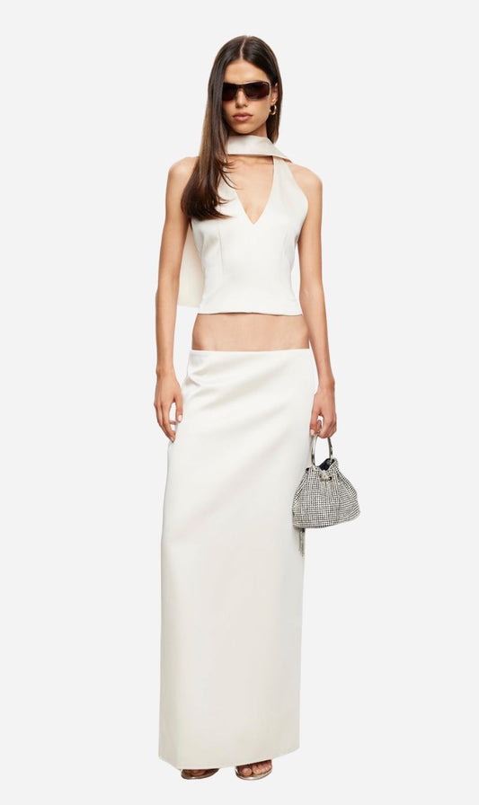 Lioness | Front Row Maxi Skirt - Cream