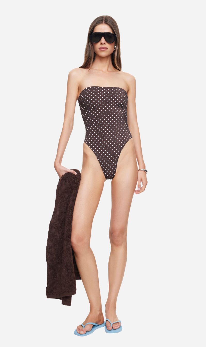 Lioness | Gigi One Piece - Chocolate Blue Polka