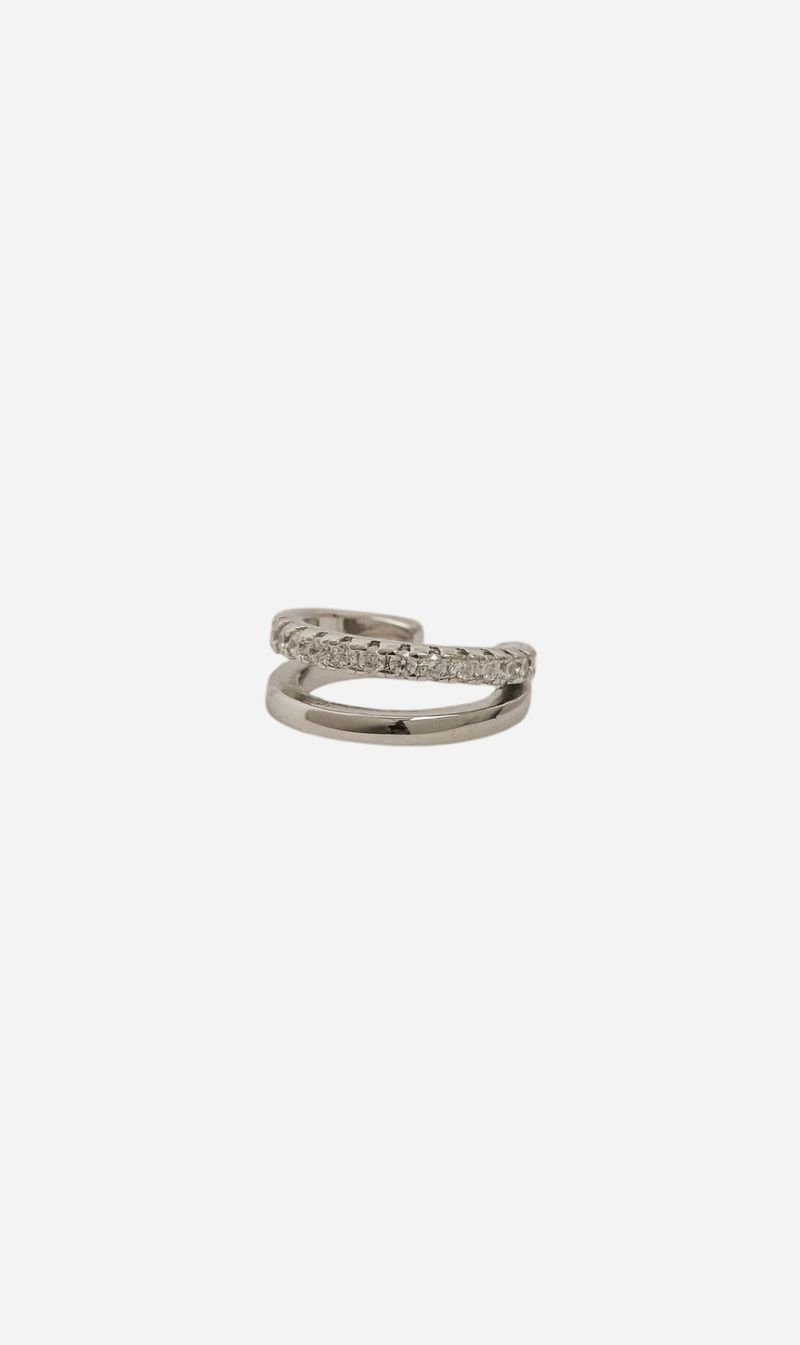 State Of Mind | Nova Ear Cuff - White Gold