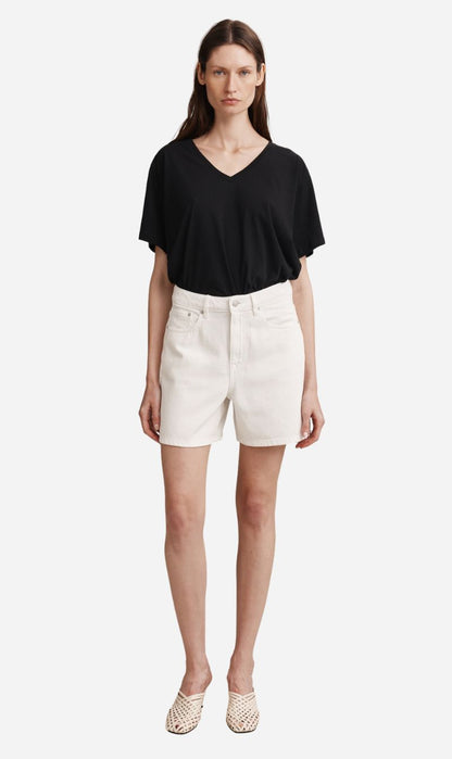 Marle | Classic Jean Short - Blanc