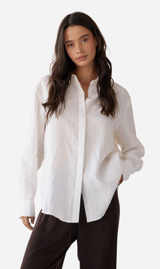 Dear Dylan | Sundown Shirt - Ivory Linen