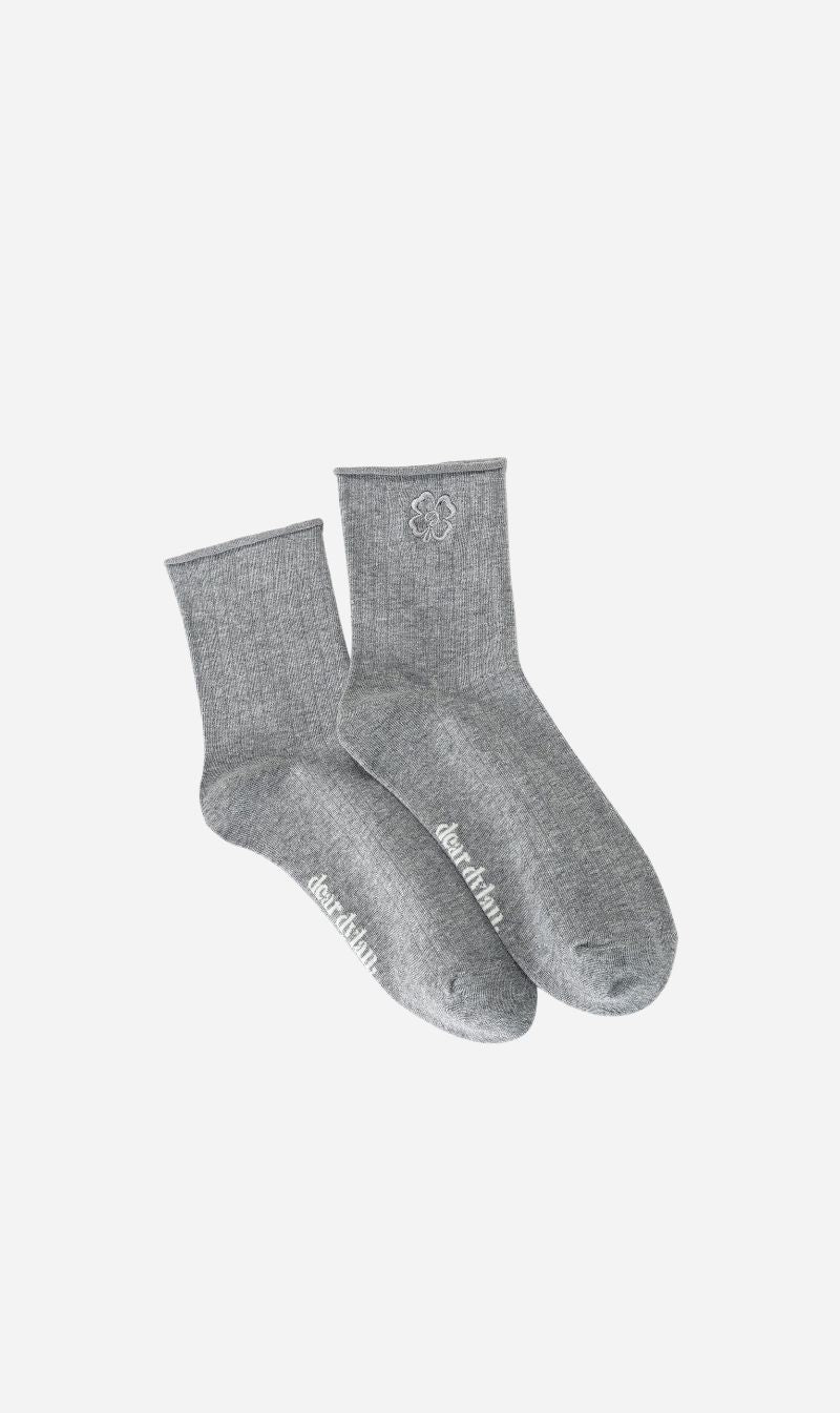 Dear Dylan | Clover Roule Socks - Smoke Marle