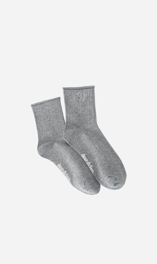 Dear Dylan | Clover Roule Socks - Smoke Marle