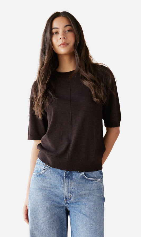 Dear Dylan | Merino Tee - Cocoa
