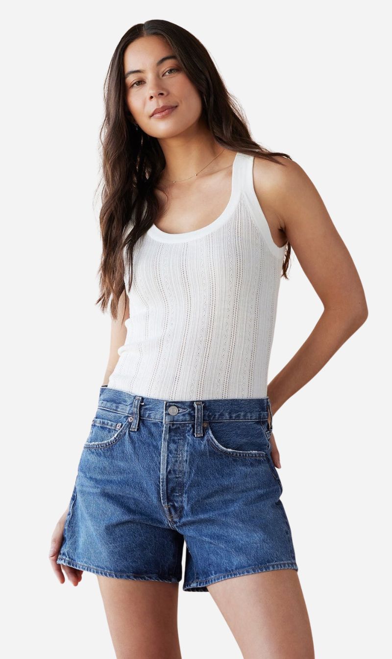 Dear Dylan | Merino Pointelle Daily Tank - Ivory