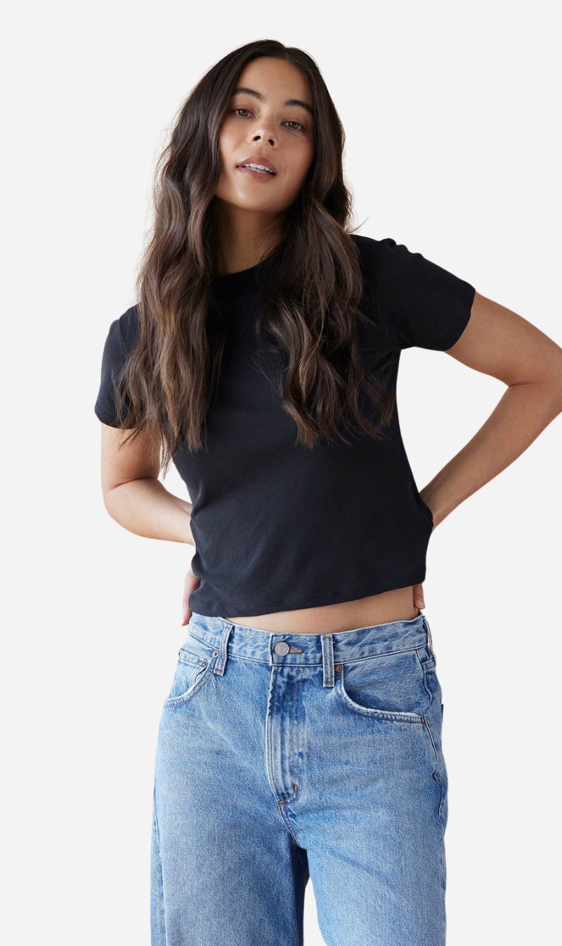 Dear Dylan | Baby Tee - Noir