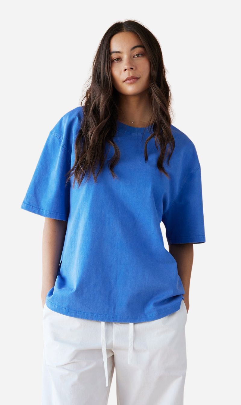 Dear Dylan | Dylan Oversized Tee - Washed Cobalt